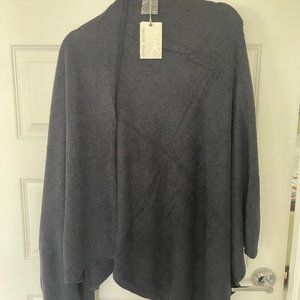 Black Barefoot Dreams CozyChic Lite Heathered Weekend Wrap  ( NWT)